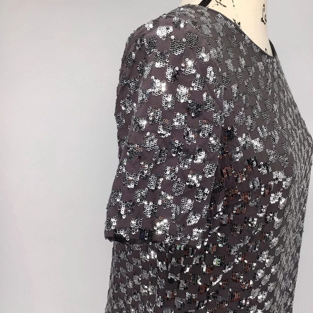Broadway & Broome Gray Sequin Night Out Dress S - Picture 8 of 14